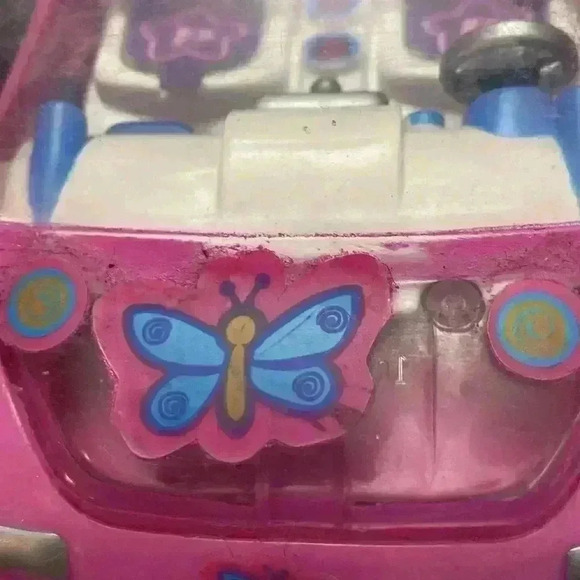 Vintage Polly Pocket  Pink convertible car with 4 dolls - Picture 5 of 16